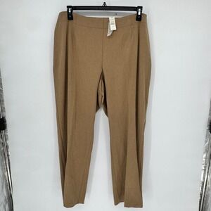Talbots Woman Petites Tan Straight Leg Career Pants 22WP Office Professional New